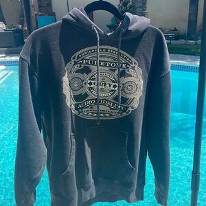 Obey pullover drawstring hoodie | Dark Gray | Audiophile Fidelity | Size…